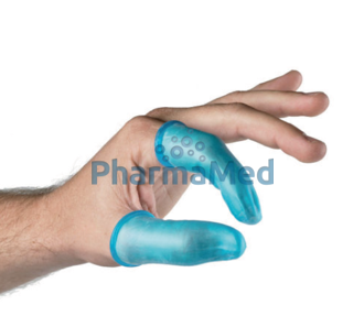 Image de Doigtiers en caoutchouc bleu - 50pcs